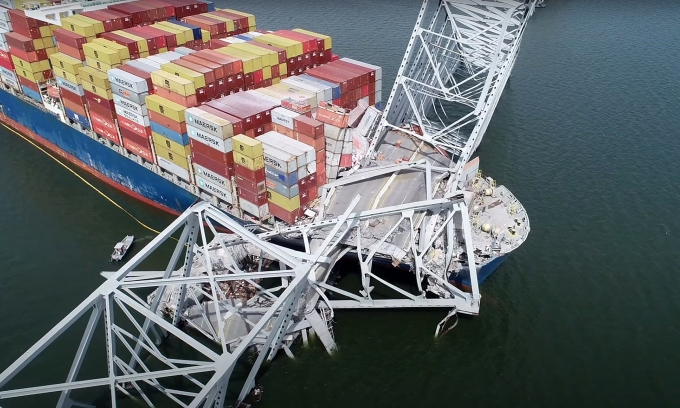 Tàu container từng được kiểm tra hai lần trước khi đâm sập cầu Mỹ