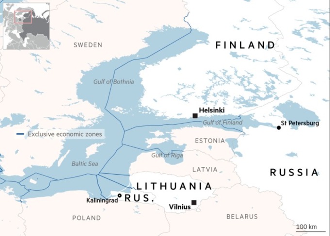 Động lực có thể thúc đẩy Nga tính lại biên giới trên Biển Baltic
