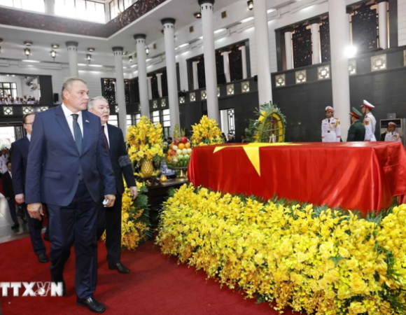 Đoàn đại biểu Nga viếng Tổng Bí thư Nguyễn Phú Trọng
